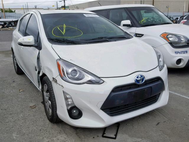 JTDKDTB35F1104573 - 2015 TOYOTA PRIUS C WHITE photo 1