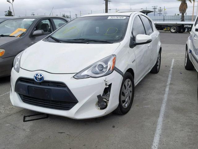 JTDKDTB35F1104573 - 2015 TOYOTA PRIUS C WHITE photo 2