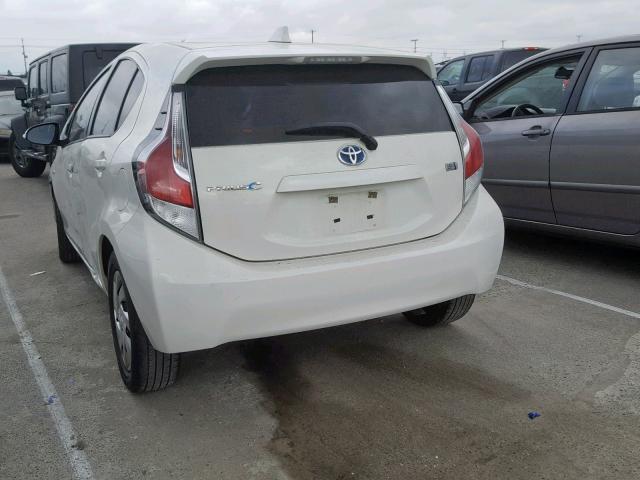 JTDKDTB35F1104573 - 2015 TOYOTA PRIUS C WHITE photo 3