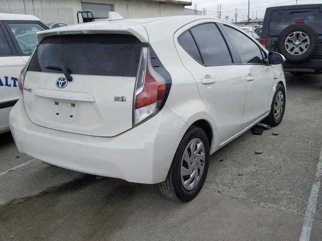 JTDKDTB35F1104573 - 2015 TOYOTA PRIUS C WHITE photo 4