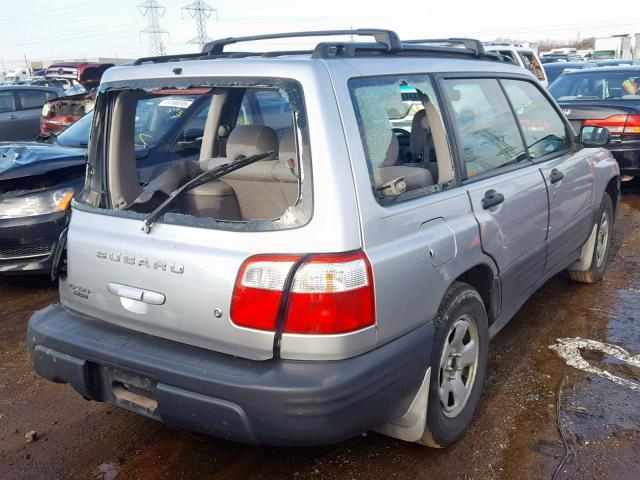 JF1SF63502H709703 - 2002 SUBARU FORESTER L SILVER photo 4