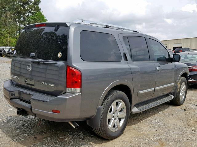 5N1AA0NE6DN604114 - 2013 NISSAN ARMADA PLA GRAY photo 4