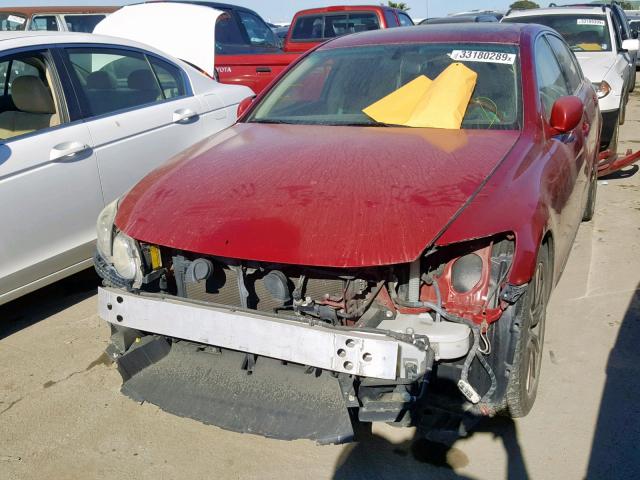 JTHBH96S765011439 - 2006 LEXUS GS 300 RED photo 2