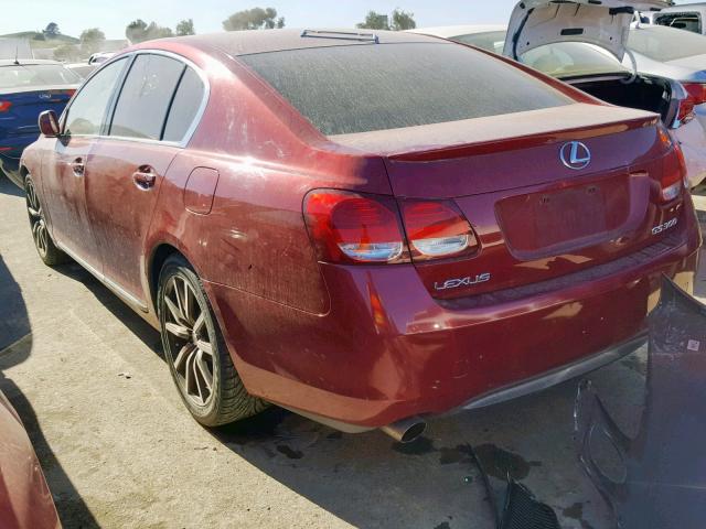 JTHBH96S765011439 - 2006 LEXUS GS 300 RED photo 3