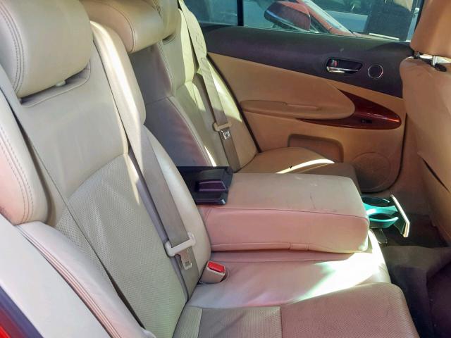 JTHBH96S765011439 - 2006 LEXUS GS 300 RED photo 6