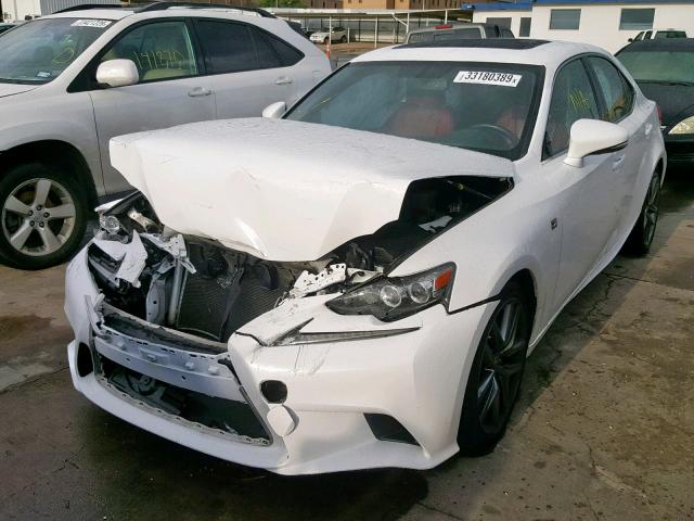 JTHBF1D20E5041567 - 2014 LEXUS IS 250 WHITE photo 2