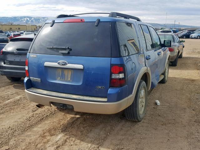 1FMEU74E59UA07195 - 2009 FORD EXPLORER E BLUE photo 4