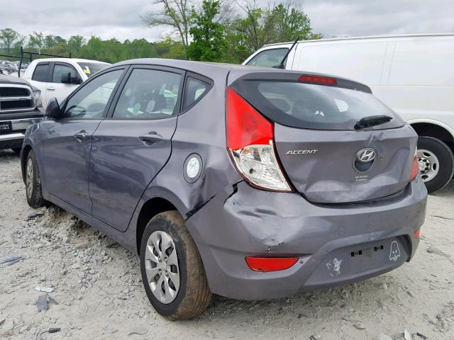 KMHCT5AE2FU208826 - 2015 HYUNDAI ACCENT GS GRAY photo 3