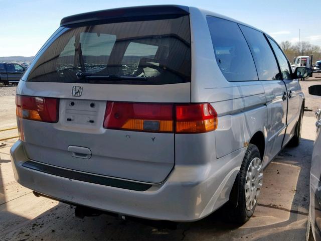 2HKRL18572H581880 - 2002 HONDA ODYSSEY LX SILVER photo 4