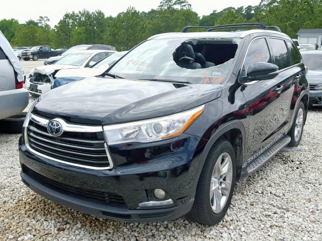 5TDYKRFH8GS183590 - 2016 TOYOTA HIGHLANDER BLACK photo 2