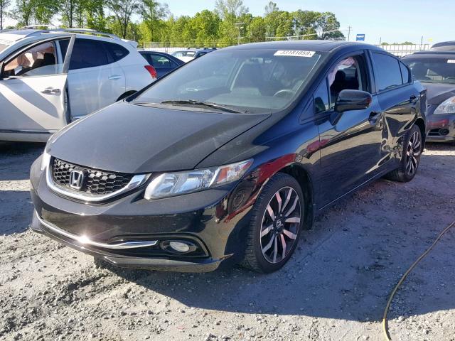 19XFB2F96EE011265 - 2014 HONDA CIVIC EXL BLACK photo 2