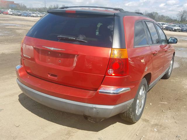 2C8GF68404R296803 - 2004 CHRYSLER PACIFICA RED photo 4