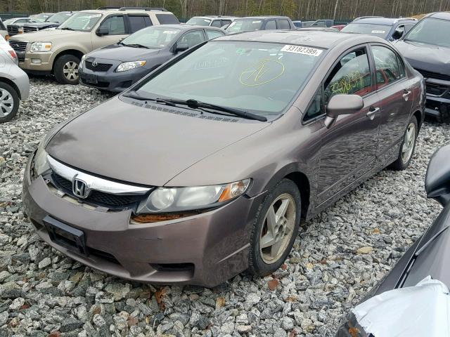 2HGFA15659H510915 - 2009 HONDA CIVIC LX-S Շագանակագույն լուսանկար 2