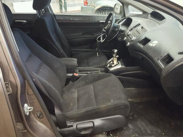2HGFA15659H510915 - 2009 HONDA CIVIC LX-S Շագանակագույն լուսանկար 5