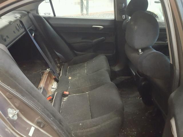 2HGFA15659H510915 - 2009 HONDA CIVIC LX-S Շագանակագույն լուսանկար 6