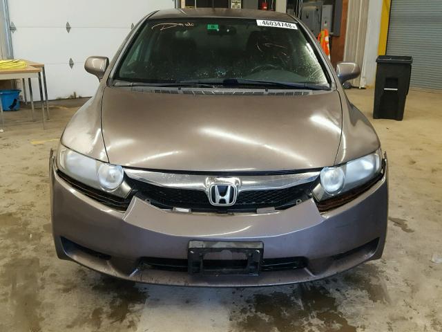 2HGFA15659H510915 - 2009 HONDA CIVIC LX-S Շագանակագույն լուսանկար 9