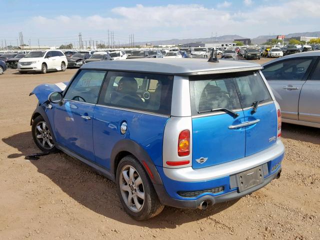 WMWMM33589TP90090 - 2009 MINI COOPER S C BLUE photo 3