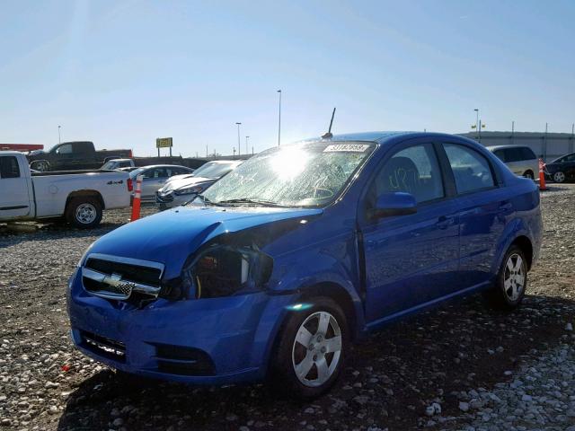 KL1TD5DE4AB126542 - 2010 CHEVROLET AVEO LS BLUE photo 2