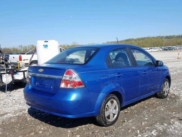 KL1TD5DE4AB126542 - 2010 CHEVROLET AVEO LS BLUE photo 4