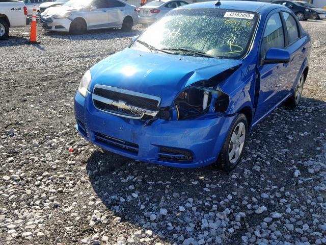 KL1TD5DE4AB126542 - 2010 CHEVROLET AVEO LS BLUE photo 9