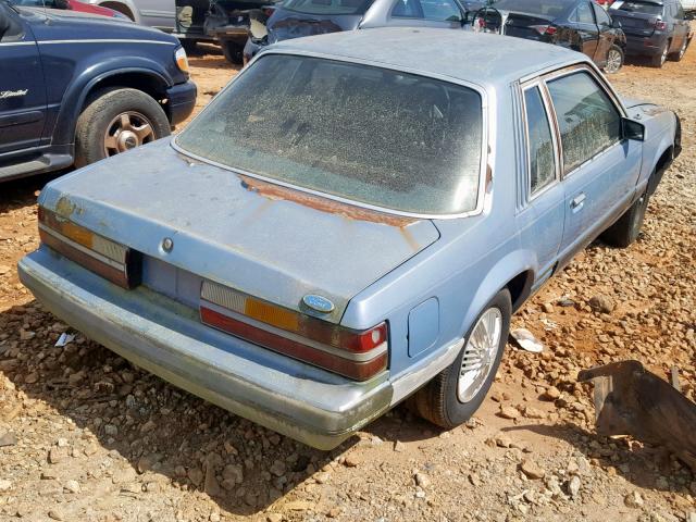 1FABP2632FF138975 - 1985 FORD MUSTANG LX BLUE photo 4