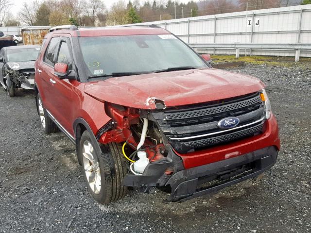 1FM5K8F82FGB05419 - 2015 FORD EXPLORER L RED photo 1