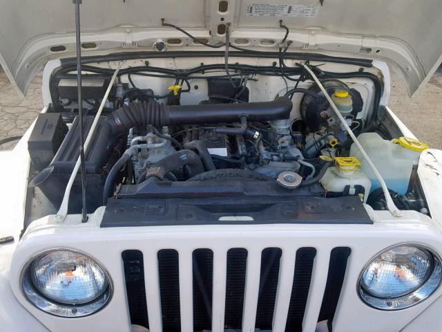 1J4FY49S6VP548043 - 1997 JEEP WRANGLER / WHITE photo 7