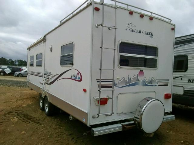 4X4TCRC201P182646 - 2001 WILDWOOD TRAILER WHITE photo 3