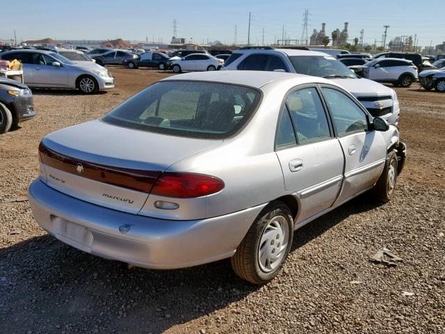 1MELM13P4VW625939 - 1997 MERCURY TRACER LS SILVER photo 4