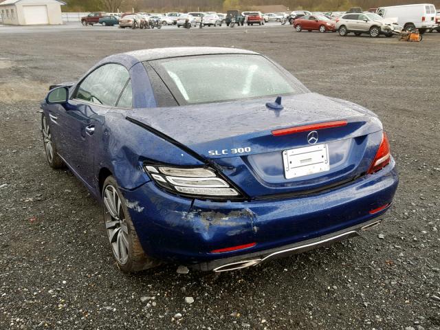 WDDPK3JA6HF127254 - 2017 MERCEDES-BENZ SLC 300 BLUE photo 3