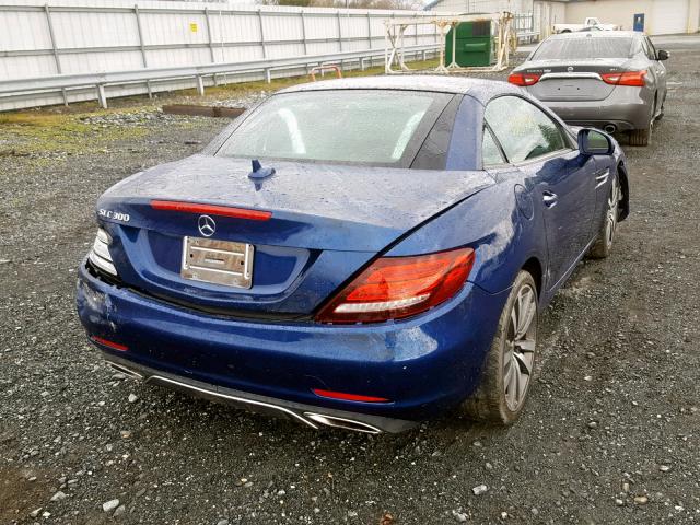 WDDPK3JA6HF127254 - 2017 MERCEDES-BENZ SLC 300 BLUE photo 4