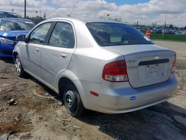 KL1TD566X6B648864 - 2006 CHEVROLET AVEO BASE ნაცრისფერი ფოტო 3