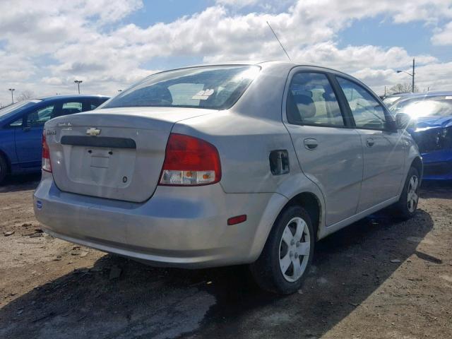 KL1TD566X6B648864 - 2006 CHEVROLET AVEO BASE ნაცრისფერი ფოტო 4