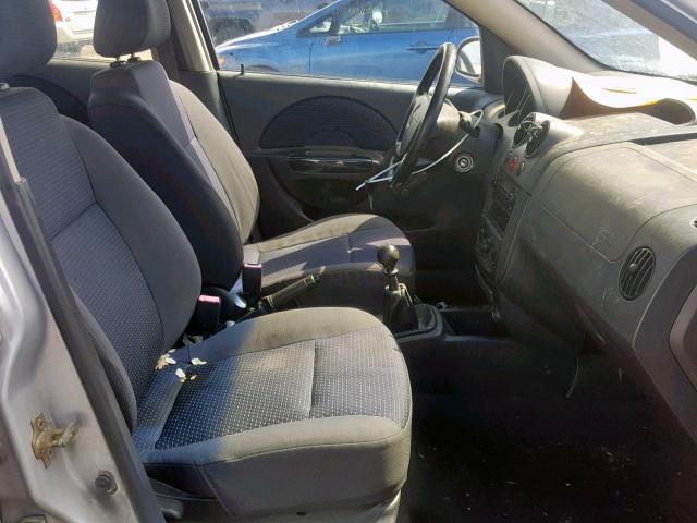 KL1TD566X6B648864 - 2006 CHEVROLET AVEO BASE ნაცრისფერი ფოტო 5