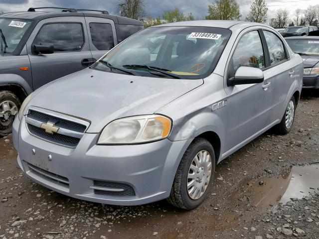 KL1TD56E99B385651 - 2009 CHEVROLET AVEO LS SILVER photo 2