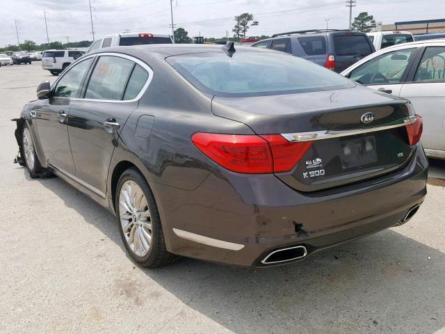 KNALW4D48F6017597 - 2015 KIA K900 BROWN photo 3