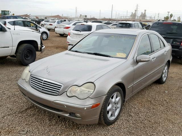 WDBRF61J04F465914 - 2004 MERCEDES-BENZ C 240 GRAY photo 2