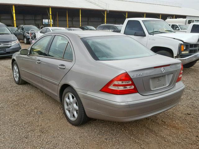 WDBRF61J04F465914 - 2004 MERCEDES-BENZ C 240 GRAY photo 3