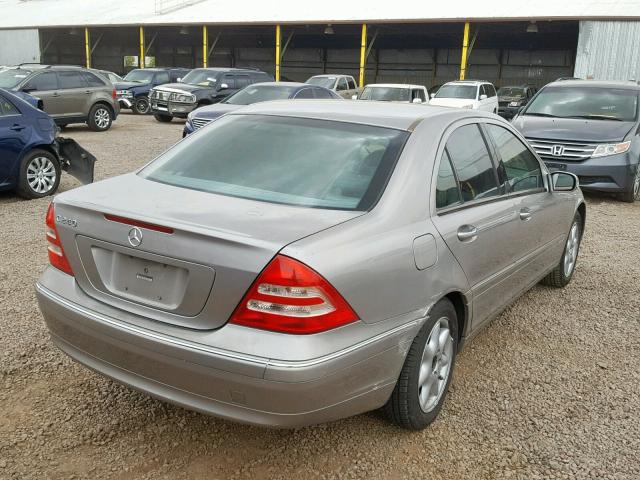 WDBRF61J04F465914 - 2004 MERCEDES-BENZ C 240 GRAY photo 4