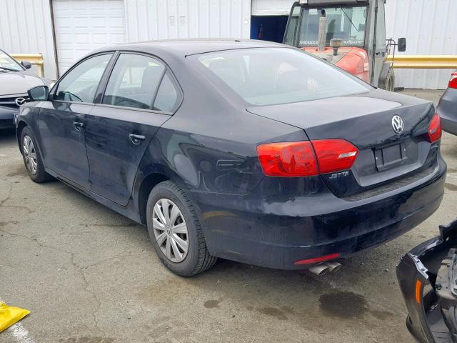 3VW2K7AJ7DM399024 - 2013 VOLKSWAGEN JETTA BASE 黑色 照片 3