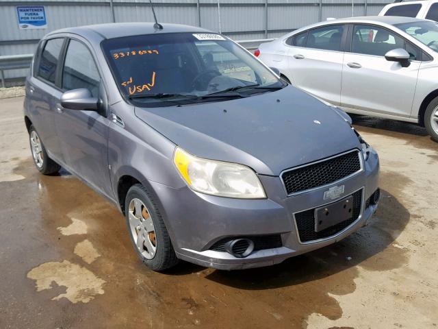 KL1TD66E79B324367 - 2009 CHEVROLET AVEO LS GRAY photo 1