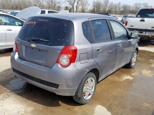 KL1TD66E79B324367 - 2009 CHEVROLET AVEO LS GRAY photo 4