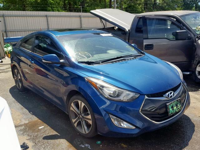 KMHDH6AH8EU026259 - 2014 HYUNDAI ELANTRA CO BLUE photo 1