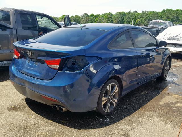 KMHDH6AH8EU026259 - 2014 HYUNDAI ELANTRA CO BLUE photo 4