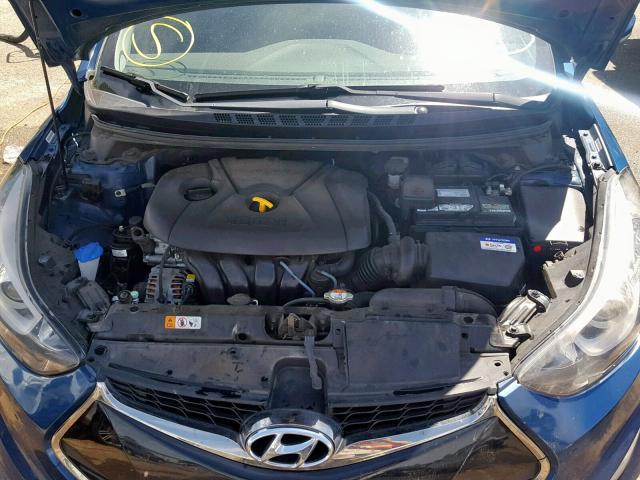 KMHDH6AH8EU026259 - 2014 HYUNDAI ELANTRA CO BLUE photo 7