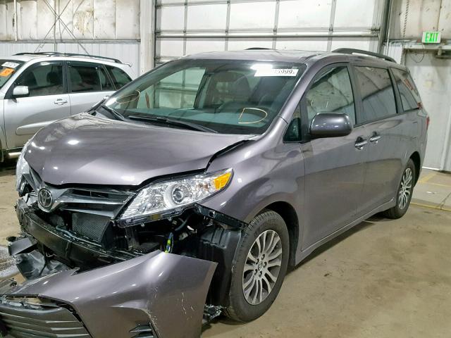 5TDYZ3DC0KS004743 - 2019 TOYOTA SIENNA LIM GRAY photo 2