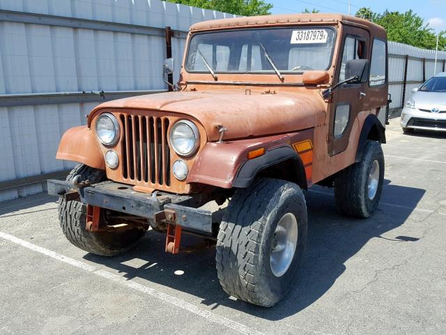 J5F83AH016085 - 1975 JEEP CJ5 ORANGE photo 2