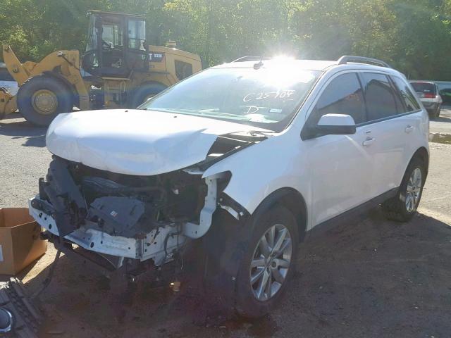 2FMDK3JC0DBC25704 - 2013 FORD EDGE SEL WHITE photo 2