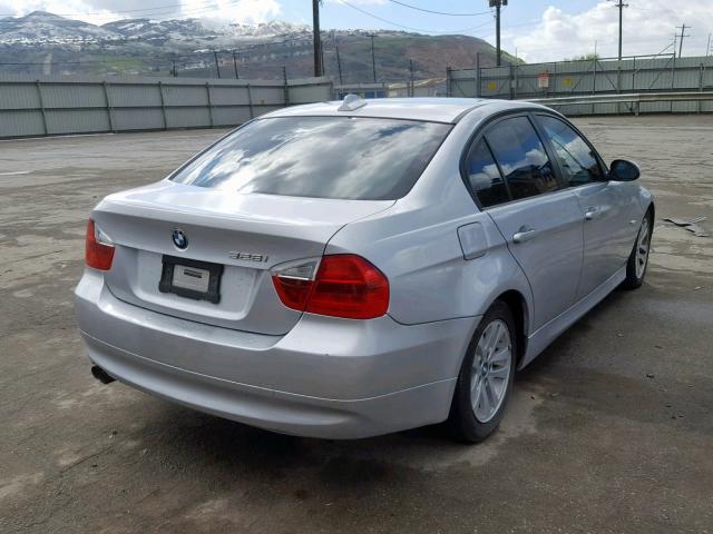 WBAVC535X7FZ73604 - 2007 BMW 328 I SULE SILVER photo 4