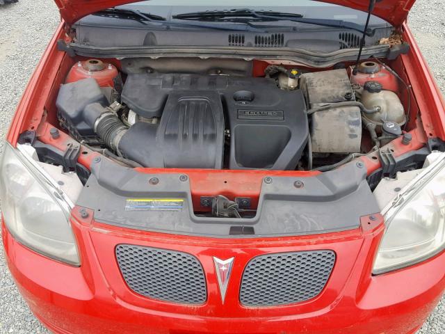 1G2AL18F387102894 - 2008 PONTIAC G5 RED photo 7